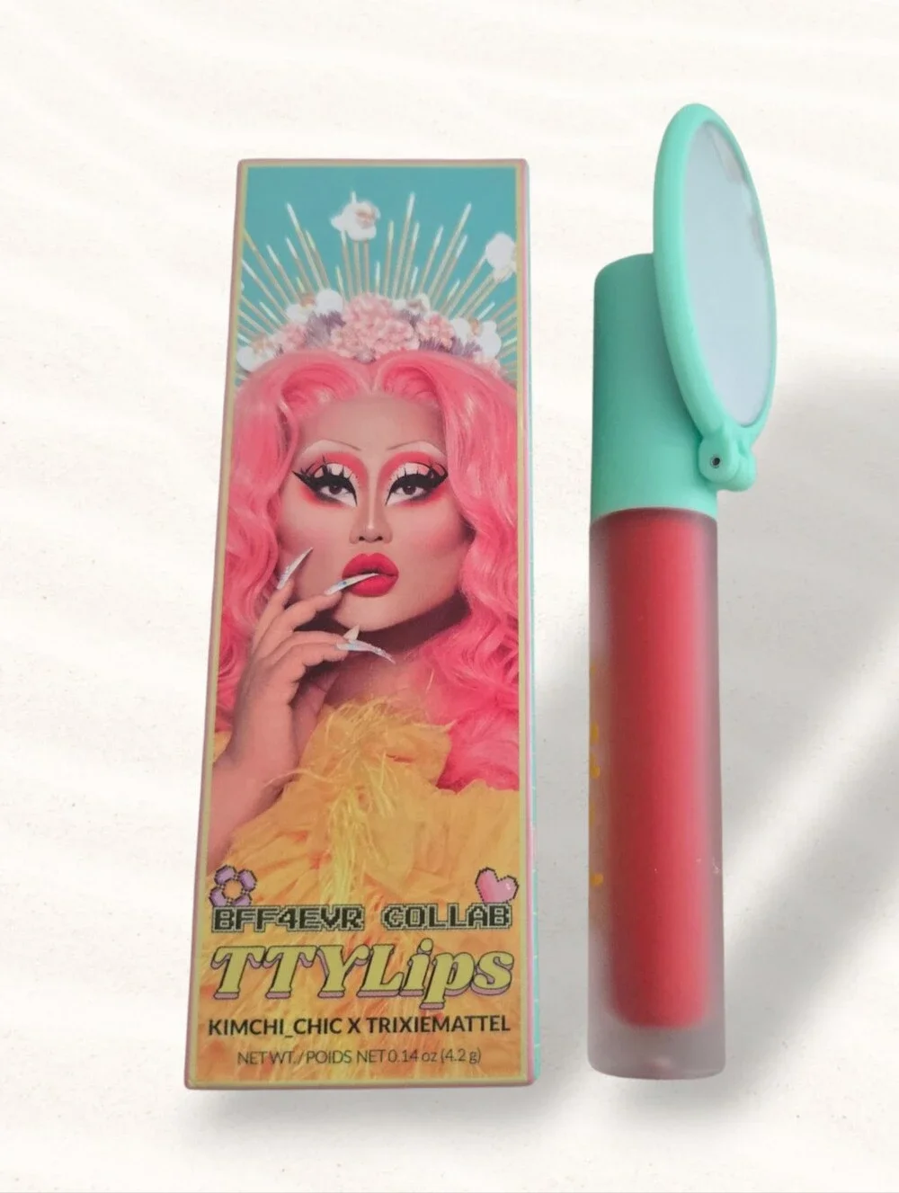 KimChi Chic TTYLIPS Trixie BFF4EVR Liquid Matte Lipstick Red Fantasy NIB